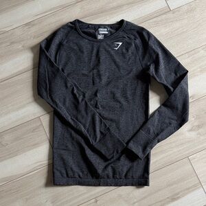 Gymshark Vital Seamless Black Long Sleeve Shirt